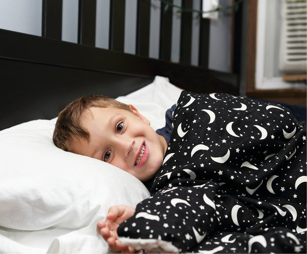 Weighted Throw Blanket For Kids | Choose 4 6 or 8 lbs | Starlight Glow in The Dark