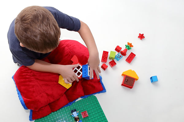 Calming Weighted Sensory Lap Pad for Kids by ReachTherapy Solutions | The Super Hero 5 lbs