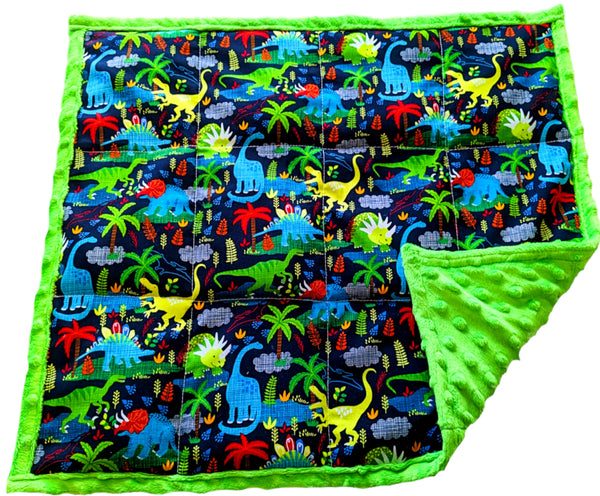 Weighted Lap Pad For Kids | Weighted Sensory Lap Blanket | 5 lbs - Neon Dinosaurs