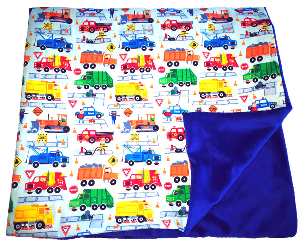 Weighted Throw Blanket For Kids | Choose 4 6 or 8 lbs | Keep on Truckin
