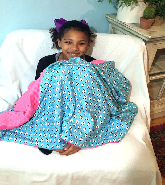 Weighted Throw Blanket For Kids | Pandas On Pink by ReachTherapy Solutions